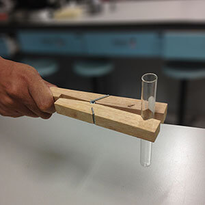 wooden peg test tube holder