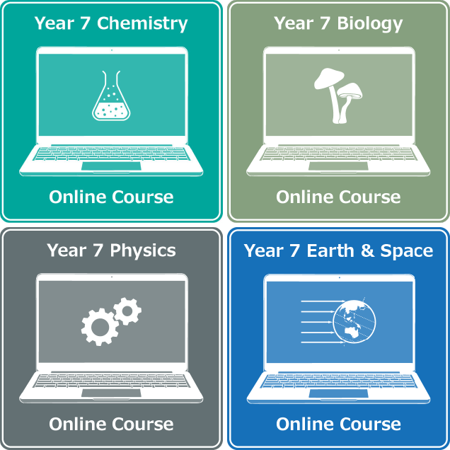 year 7 science chemistry biology physics earth & space online course bundle