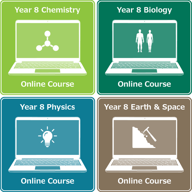 year 8 science chemistry biology physics earth and space online course bundle