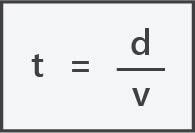 calculating time taken speed formula symbols