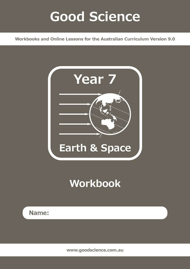 year 7 earth and space workbook australian science curriculum version 9