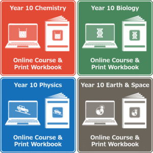 year 10 science online courses print workbooks product icon