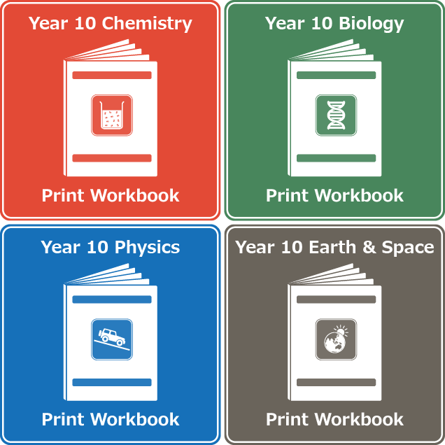 year 10 science printed workbooks product icon