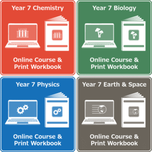 year 7 science online courses print workbooks product icon