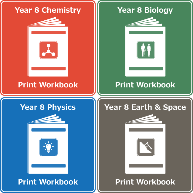 year 8 science printed workbooks product icon