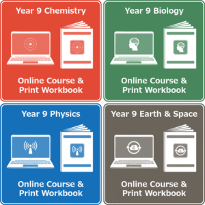 year 9 science online courses print workbooks product icon