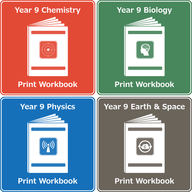 year 9 science printed workbooks product icon