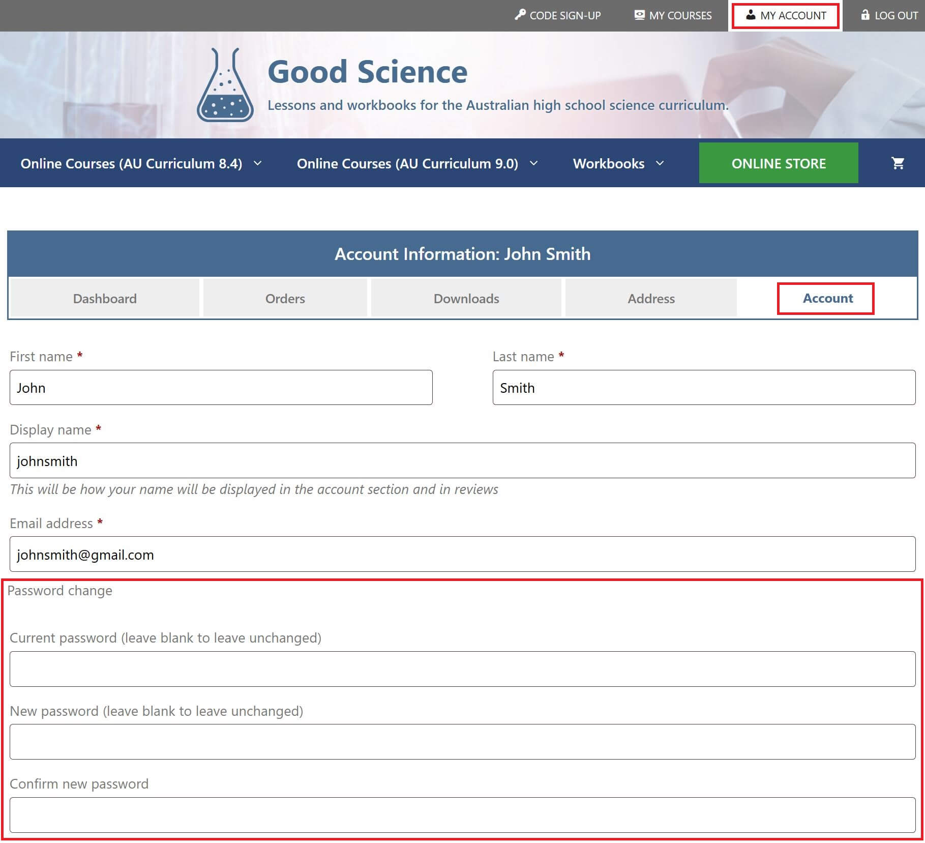 user instructions students screenshot 4